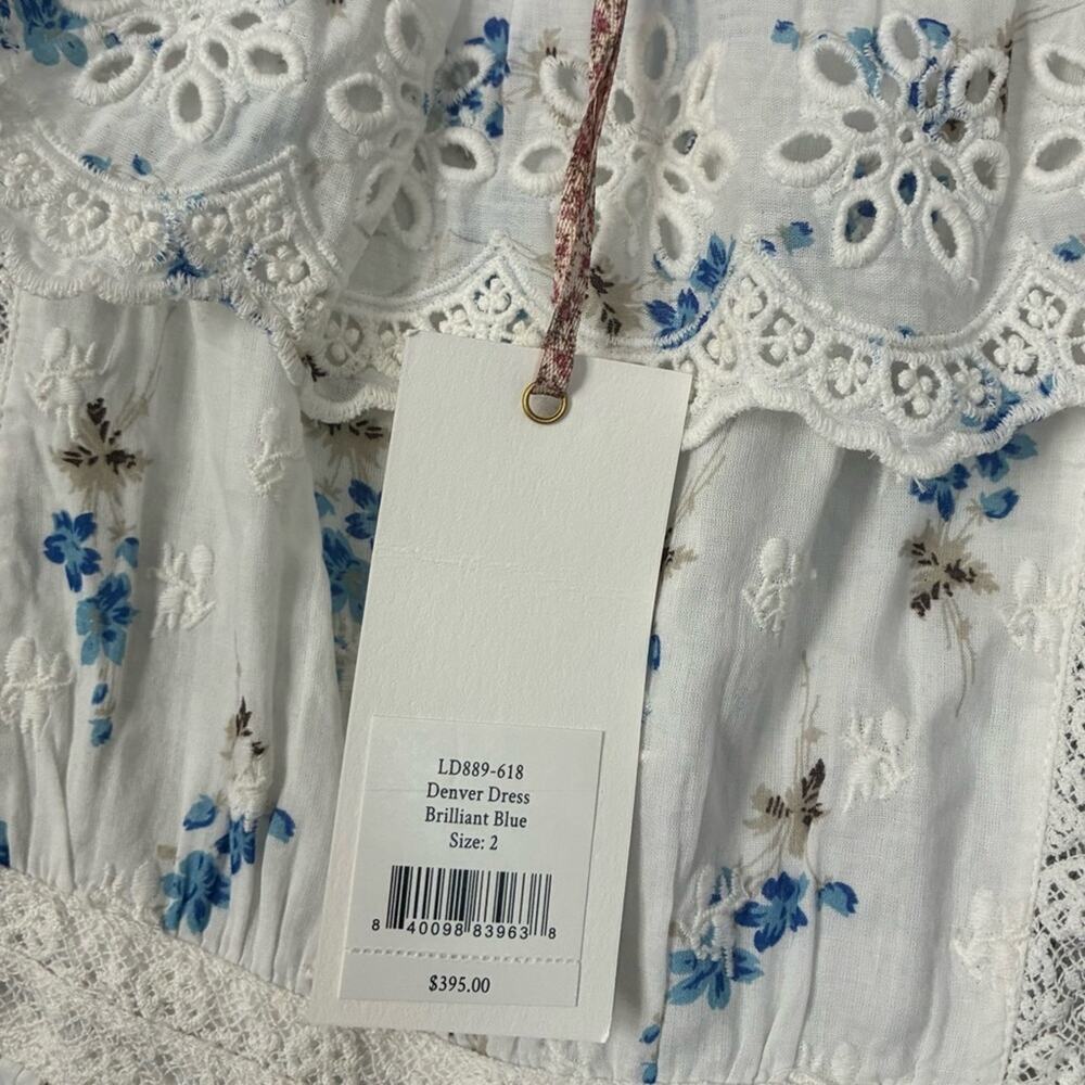 LoveShackFancy Cotton mini dress | Feminine Cottagecore Coquette Eyelet Spring 2 - Picture 6 of 14